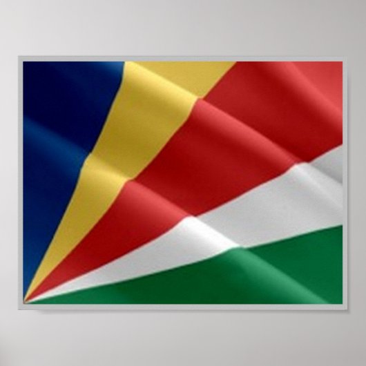 Seychellen - Golfvlag - Poster (Voorkant)