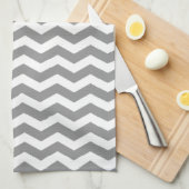 Seychellen Gray Wave Chevron Theedoek (Quarter Fold)