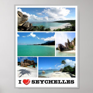 Seychellen - ik hou van - poster