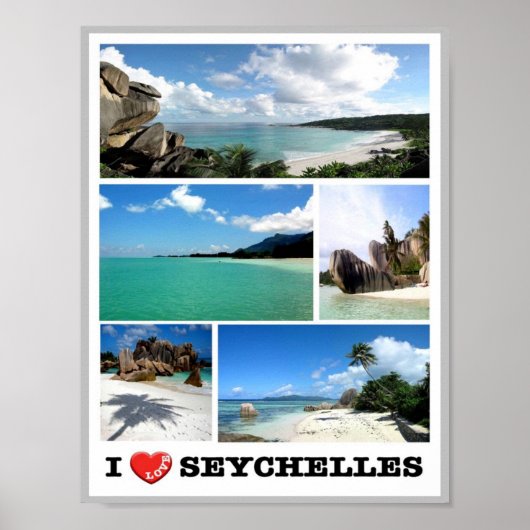 Seychellen - ik hou van - poster (Voorkant)