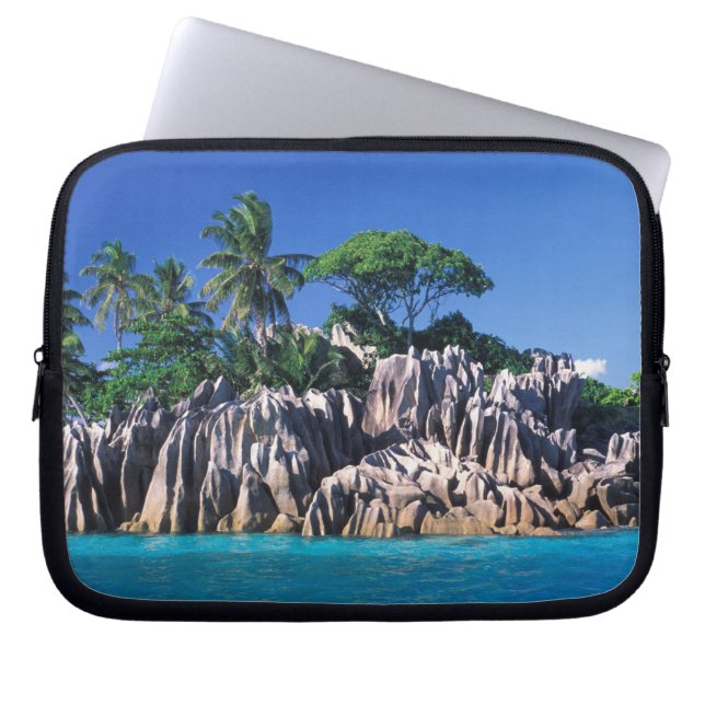 Seychellen. Ilot St. Pierre (bij Praslin) Laptop Sleeve (Voorkant)