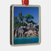Seychellen. Ilot St. Pierre (bij Praslin) Metalen Ornament (Rechts)