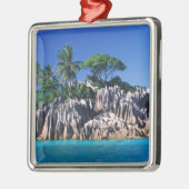 Seychellen. Ilot St. Pierre (bij Praslin) Metalen Ornament (Links)