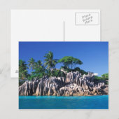 Seychellen. Ilot St. Pierre (nabij Praslin) Briefkaart (Voorkant / Achterkant)