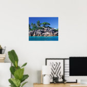 Seychellen. Ilot St. Pierre (nabij Praslin Poster (Thuiskantoor)