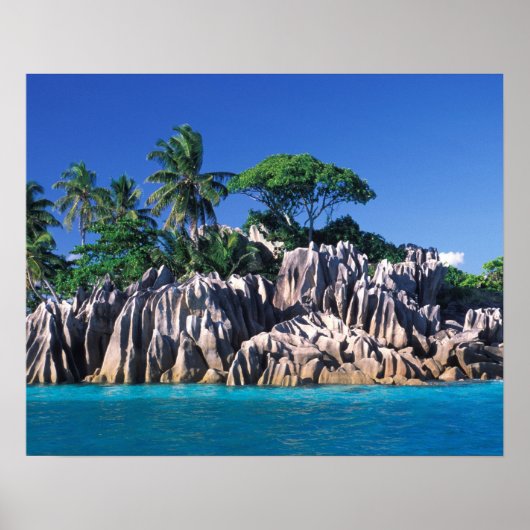 Seychellen. Ilot St. Pierre (nabij Praslin Poster (Voorkant)