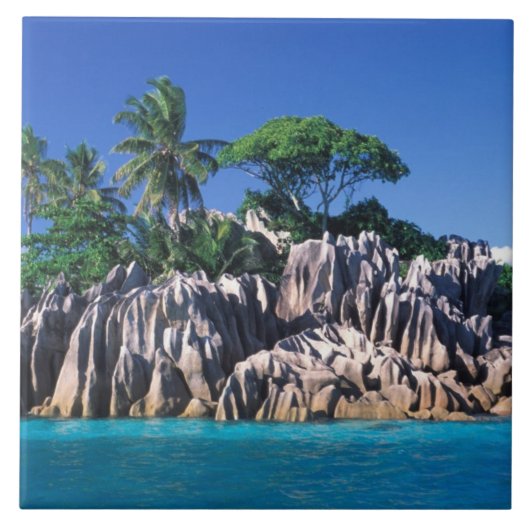 Seychellen. Ilot St. Pierre (nabij Praslin Tegeltje (Voorkant)