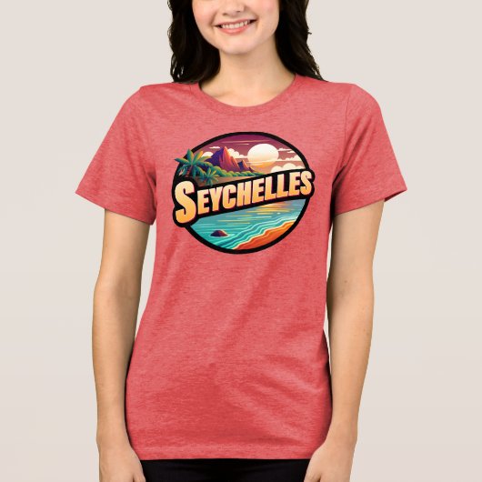 Seychellen - Indische Oceaan Tri-Blend Shirt (Voorkant)
