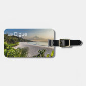 Seychellen La Digue Sunset Beach Holiday Souvenir Bagagelabel (Voorkant horizontaal)