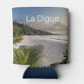 Seychellen La Digue Sunset Beach Holiday Souvenir Blikjeskoeler (Achterkant)
