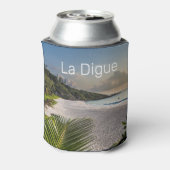 Seychellen La Digue Sunset Beach Holiday Souvenir Blikjeskoeler (Blikje Achterkant)