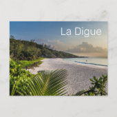 Seychellen La Digue Sunset Beach Holiday Souvenir Feestdagenkaart (Voorkant)