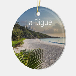 Seychellen La Digue Sunset Beach Holiday Souvenir Keramisch Ornament