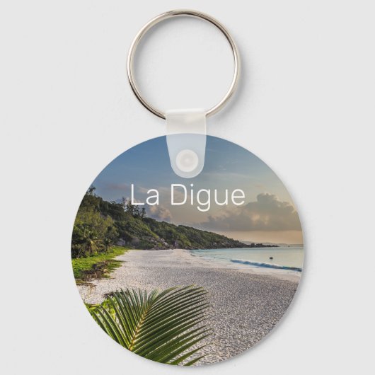 Seychellen La Digue Sunset Beach Holiday Souvenir Sleutelhanger (Voorkant)
