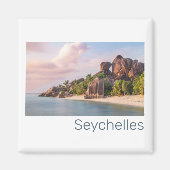 Seychellen La Digue  Sunset Holiday Gift Magneet (Voorkant)