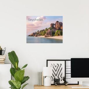 Seychellen La Digue  Sunset Holiday Gift Poster