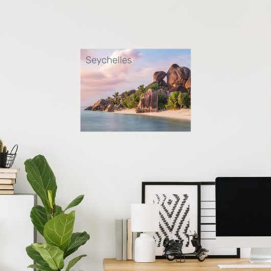 Seychellen La Digue  Sunset Holiday Gift Poster (Thuiskantoor)