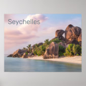 Seychellen La Digue  Sunset Holiday Gift Poster (Voorkant)