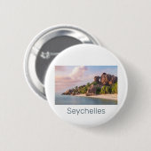 Seychellen La Digue  Sunset Holiday Gift Ronde Button 5,7 Cm (Voorkant /achterkant)