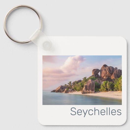 Seychellen La Digue  Sunset Holiday Gift Sleutelhanger (Voorkant)