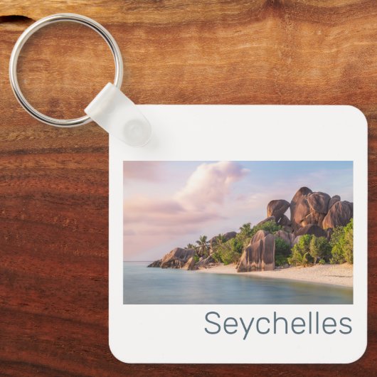 Seychellen La Digue  Sunset Holiday Gift Sleutelhanger (Voorkant)