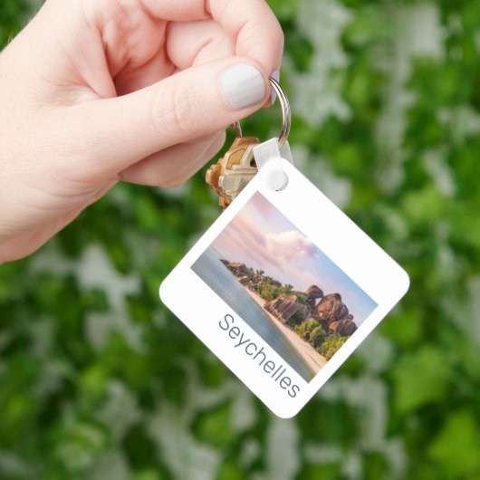 Seychellen La Digue  Sunset Holiday Gift Sleutelhanger (Hand)