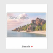 Seychellen La Digue  Sunset Holiday Gift Sticker (Vel)