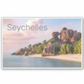 Seychellen La Digue  Sunset Holiday Gift Sticker (Voorkant)