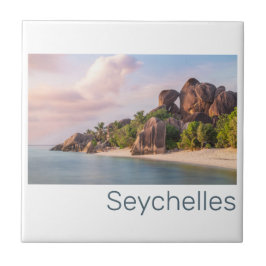 Seychellen La Digue  Sunset Holiday Gift Tegeltje