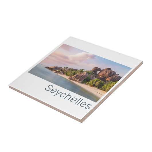 Seychellen La Digue  Sunset Holiday Gift Tegeltje (Zijkant)