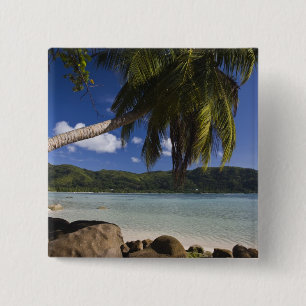 Seychellen, Mahe eiland, Anse a la Mouche Vierkante Button 5,1 Cm