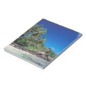 Seychellen, Mahe-eiland, Anse Royale-strand. 2 Notitieblok (Linkerzijde)
