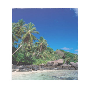 Seychellen, Mahe-eiland, Anse Royale-strand. 2 Notitieblok
