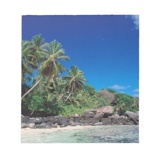 Seychellen, Mahe-eiland, Anse Royale-strand. 2 Notitieblok (Voorkant)