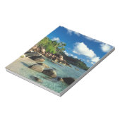 Seychellen, Mahe eiland, Anse Royale strand. 3 Notitieblok (Linkerzijde)