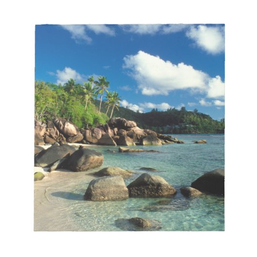 Seychellen, Mahe eiland, Anse Royale strand. 3 Notitieblok (Voorkant)
