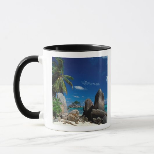 Seychellen, Mahe eiland, Anse Royale strand. Mok (Links)