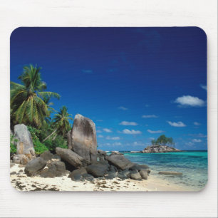 Seychellen, Mahe eiland, Anse Royale strand. Muismat