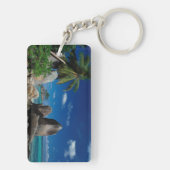Seychellen, Mahe eiland, Anse Royale strand. Sleutelhanger (achterkant)