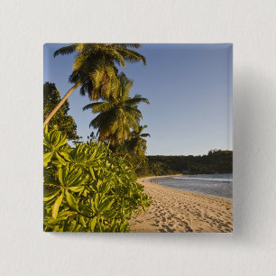 Seychellen, Mahe eiland, Anse Takamaka strand, Vierkante Button 5,1 Cm