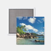 Seychellen, Mahe-eiland, Lazare-baai Magneet (Voorkant / Achterkant)