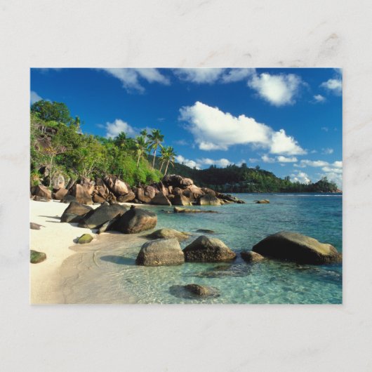 Seychellen, Mahe Island, Anse Royale Beach. 3 Briefkaart (Voorkant)