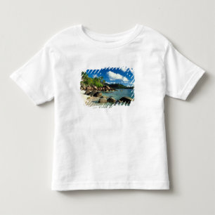 Seychellen, Mahe Island, Anse Royale Beach. 3 Kinder Shirts