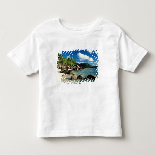 Seychellen, Mahe Island, Anse Royale Beach. 3 Kinder Shirts (Voorkant)