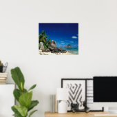 Seychellen, Mahe Island, Anse Royale Beach. Poster (Thuiskantoor)