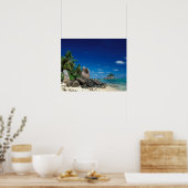 Seychellen, Mahe Island, Anse Royale Beach. Poster (Keuken)