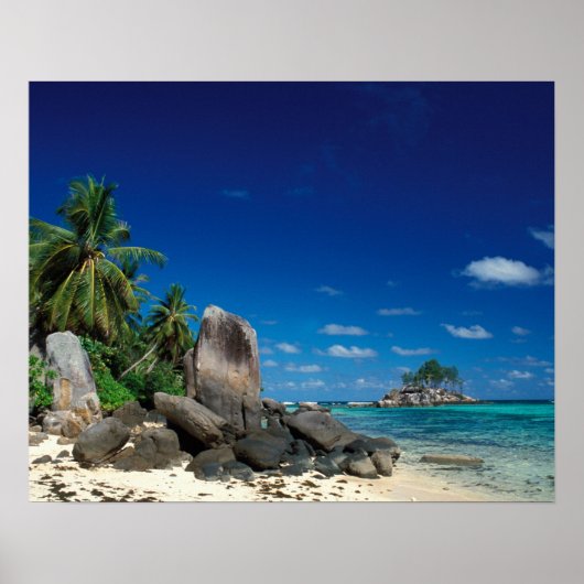 Seychellen, Mahe Island, Anse Royale Beach. Poster (Voorkant)