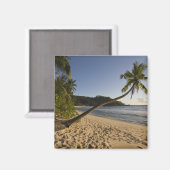 Seychellen, Mahe Island, strand van Anse Takamaka, Magneet (Voorkant / Achterkant)