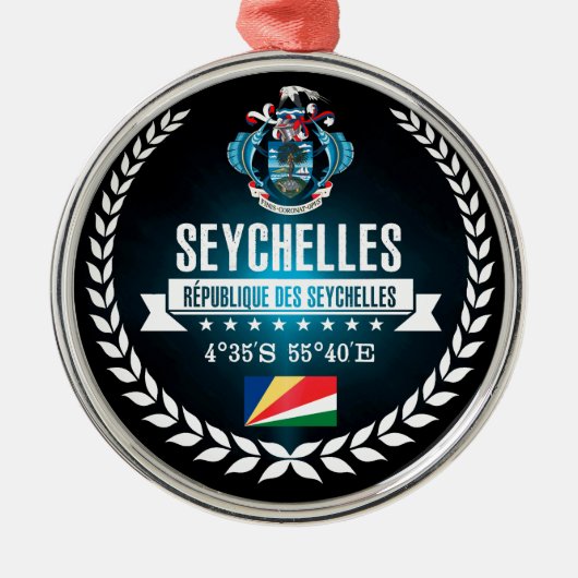 Seychellen Metalen Ornament (Voorkant)