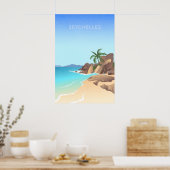 Seychellen Minimale Reisposter Poster (Keuken)